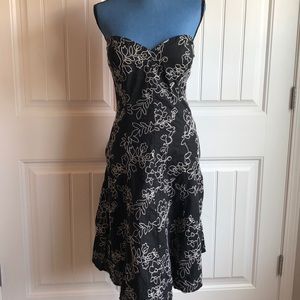 WHITE HOUSE BLACK MARKET Women’s 8 Black strapless